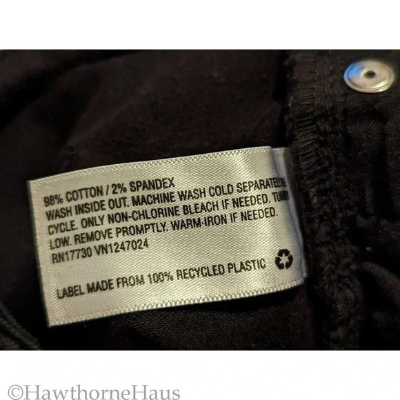 WILD FABLE Black High Rise Skinny Distressed Jeans Size 0 Stretch - Picture 9 of 9